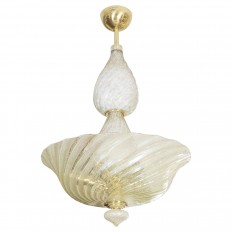 Circular venetian Murano glass chandelier 